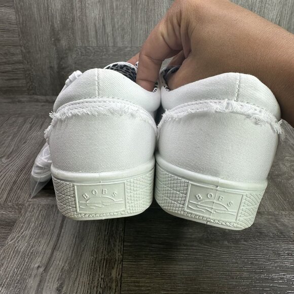 Skechers Bobs B Extra Cute Women's size 9.5 White Canvas Shoes - Picture 5 of 8